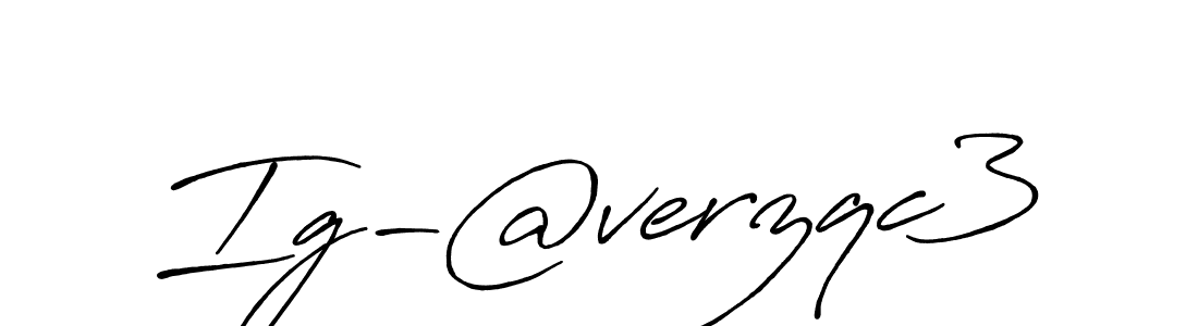 How to make Ig-@verzqc3 name signature. Use Antro_Vectra_Bolder style for creating short signs online. This is the latest handwritten sign. Ig-@verzqc3 signature style 7 images and pictures png
