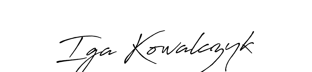 How to Draw Iga Kowalczyk signature style? Antro_Vectra_Bolder is a latest design signature styles for name Iga Kowalczyk. Iga Kowalczyk signature style 7 images and pictures png