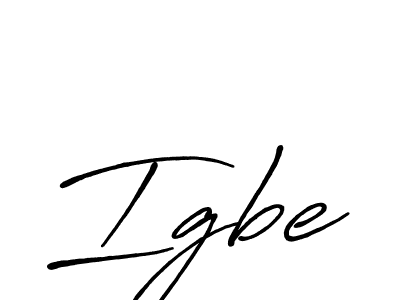 Make a beautiful signature design for name Igbe. With this signature (Antro_Vectra_Bolder) style, you can create a handwritten signature for free. Igbe signature style 7 images and pictures png