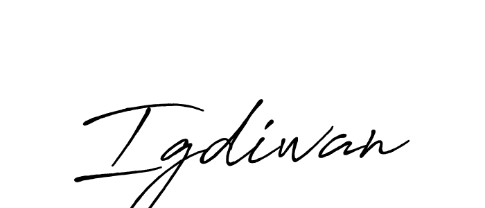Make a beautiful signature design for name Igdiwan. With this signature (Antro_Vectra_Bolder) style, you can create a handwritten signature for free. Igdiwan signature style 7 images and pictures png