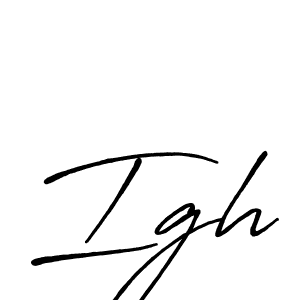 Igh stylish signature style. Best Handwritten Sign (Antro_Vectra_Bolder) for my name. Handwritten Signature Collection Ideas for my name Igh. Igh signature style 7 images and pictures png