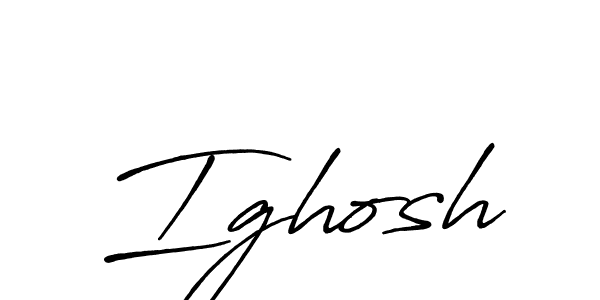 Create a beautiful signature design for name Ighosh. With this signature (Antro_Vectra_Bolder) fonts, you can make a handwritten signature for free. Ighosh signature style 7 images and pictures png
