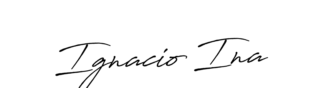 Create a beautiful signature design for name Ignacio Ina. With this signature (Antro_Vectra_Bolder) fonts, you can make a handwritten signature for free. Ignacio Ina signature style 7 images and pictures png