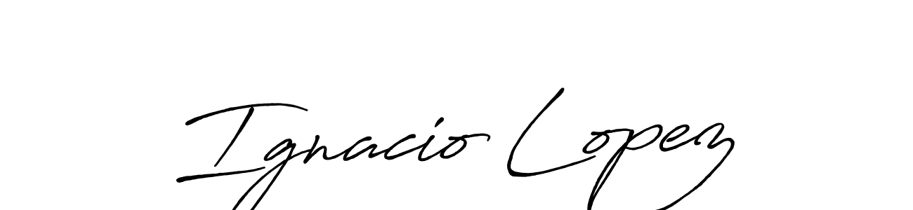 Make a beautiful signature design for name Ignacio Lopez. With this signature (Antro_Vectra_Bolder) style, you can create a handwritten signature for free. Ignacio Lopez signature style 7 images and pictures png