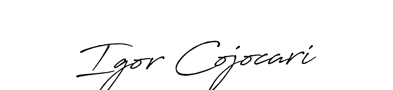 How to make Igor Cojocari name signature. Use Antro_Vectra_Bolder style for creating short signs online. This is the latest handwritten sign. Igor Cojocari signature style 7 images and pictures png