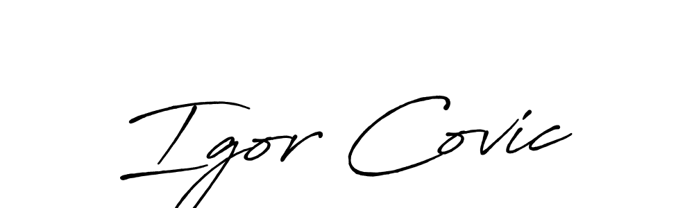 How to make Igor Covic name signature. Use Antro_Vectra_Bolder style for creating short signs online. This is the latest handwritten sign. Igor Covic signature style 7 images and pictures png