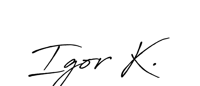 How to Draw Igor K. signature style? Antro_Vectra_Bolder is a latest design signature styles for name Igor K.. Igor K. signature style 7 images and pictures png