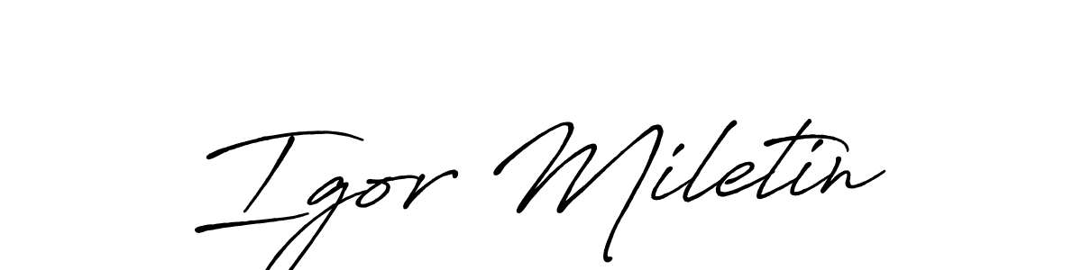 Antro_Vectra_Bolder is a professional signature style that is perfect for those who want to add a touch of class to their signature. It is also a great choice for those who want to make their signature more unique. Get Igor Miletin name to fancy signature for free. Igor Miletin signature style 7 images and pictures png