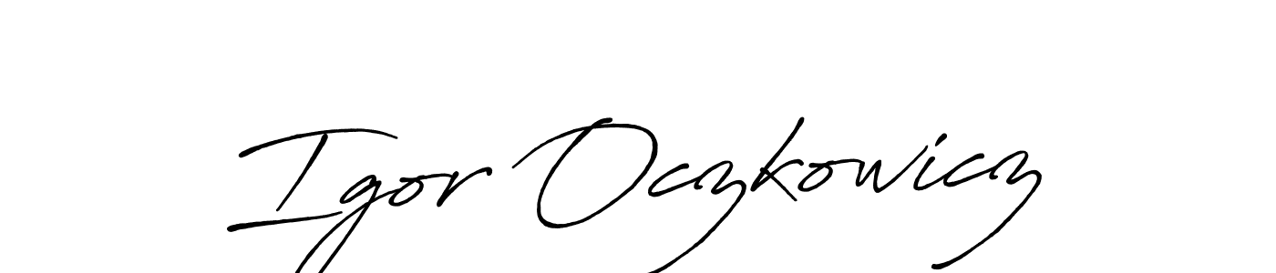 Also we have Igor Oczkowicz name is the best signature style. Create professional handwritten signature collection using Antro_Vectra_Bolder autograph style. Igor Oczkowicz signature style 7 images and pictures png