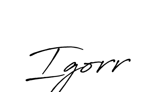 Igorr stylish signature style. Best Handwritten Sign (Antro_Vectra_Bolder) for my name. Handwritten Signature Collection Ideas for my name Igorr. Igorr signature style 7 images and pictures png