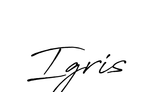 Also we have Igris name is the best signature style. Create professional handwritten signature collection using Antro_Vectra_Bolder autograph style. Igris signature style 7 images and pictures png