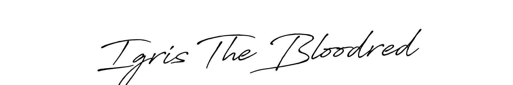 The best way (Antro_Vectra_Bolder) to make a short signature is to pick only two or three words in your name. The name Igris The Bloodred include a total of six letters. For converting this name. Igris The Bloodred signature style 7 images and pictures png