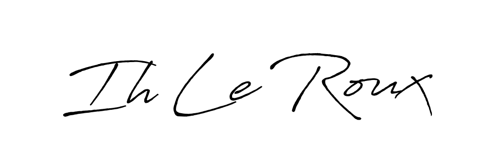 Use a signature maker to create a handwritten signature online. With this signature software, you can design (Antro_Vectra_Bolder) your own signature for name Ih Le Roux. Ih Le Roux signature style 7 images and pictures png