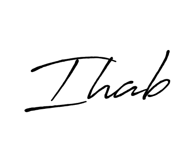 The best way (Antro_Vectra_Bolder) to make a short signature is to pick only two or three words in your name. The name Ihab include a total of six letters. For converting this name. Ihab signature style 7 images and pictures png