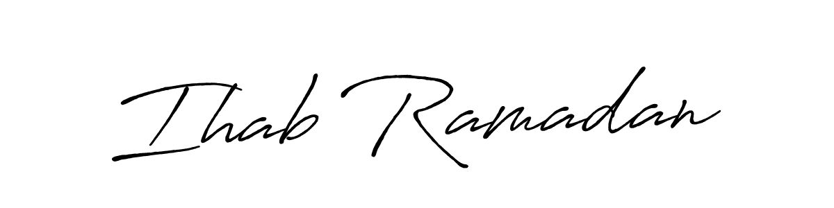 See photos of Ihab Ramadan official signature by Spectra . Check more albums & portfolios. Read reviews & check more about Antro_Vectra_Bolder font. Ihab Ramadan signature style 7 images and pictures png