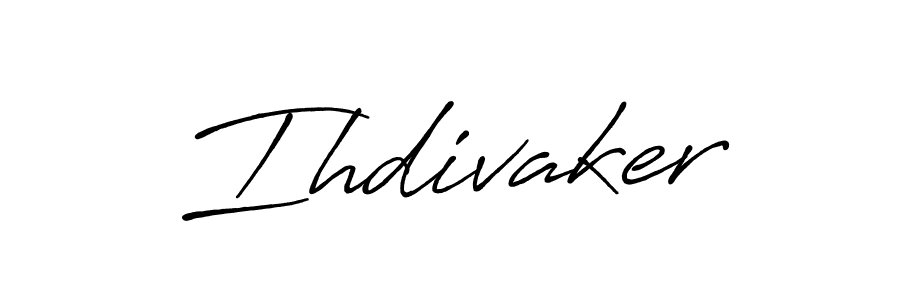 How to make Ihdivaker name signature. Use Antro_Vectra_Bolder style for creating short signs online. This is the latest handwritten sign. Ihdivaker signature style 7 images and pictures png