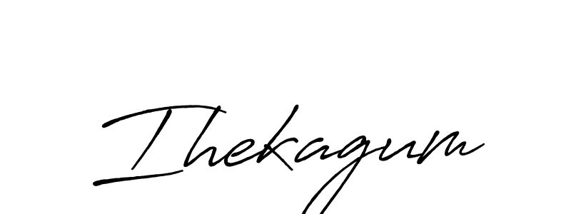 The best way (Antro_Vectra_Bolder) to make a short signature is to pick only two or three words in your name. The name Ihekagum include a total of six letters. For converting this name. Ihekagum signature style 7 images and pictures png