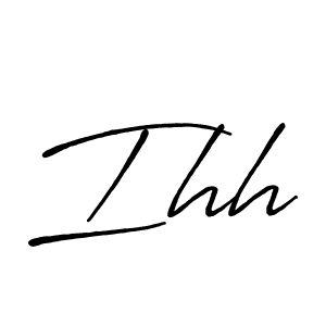 Design your own signature with our free online signature maker. With this signature software, you can create a handwritten (Antro_Vectra_Bolder) signature for name Ihh. Ihh signature style 7 images and pictures png