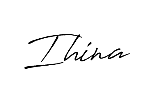 Make a beautiful signature design for name Ihina. With this signature (Antro_Vectra_Bolder) style, you can create a handwritten signature for free. Ihina signature style 7 images and pictures png