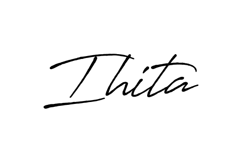 Make a beautiful signature design for name Ihita. With this signature (Antro_Vectra_Bolder) style, you can create a handwritten signature for free. Ihita signature style 7 images and pictures png