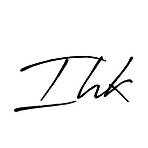 Similarly Antro_Vectra_Bolder is the best handwritten signature design. Signature creator online .You can use it as an online autograph creator for name Ihk. Ihk signature style 7 images and pictures png