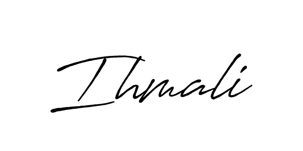 How to make Ihmali name signature. Use Antro_Vectra_Bolder style for creating short signs online. This is the latest handwritten sign. Ihmali signature style 7 images and pictures png