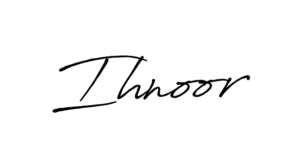 How to make Ihnoor signature? Antro_Vectra_Bolder is a professional autograph style. Create handwritten signature for Ihnoor name. Ihnoor signature style 7 images and pictures png