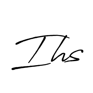 Use a signature maker to create a handwritten signature online. With this signature software, you can design (Antro_Vectra_Bolder) your own signature for name Ihs. Ihs signature style 7 images and pictures png