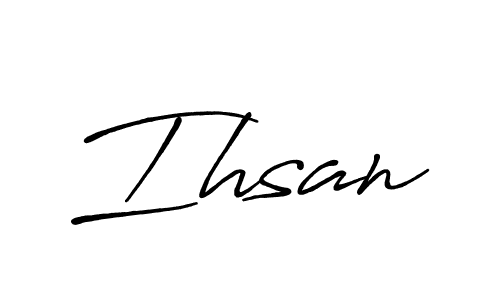 Design your own signature with our free online signature maker. With this signature software, you can create a handwritten (Antro_Vectra_Bolder) signature for name Ihsan. Ihsan signature style 7 images and pictures png