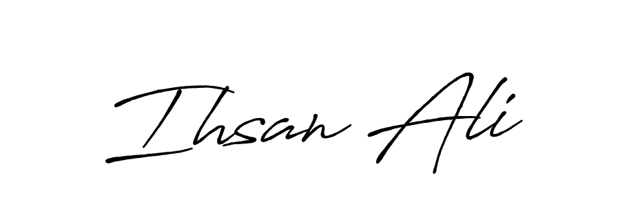 Antro_Vectra_Bolder is a professional signature style that is perfect for those who want to add a touch of class to their signature. It is also a great choice for those who want to make their signature more unique. Get Ihsan Ali name to fancy signature for free. Ihsan Ali signature style 7 images and pictures png