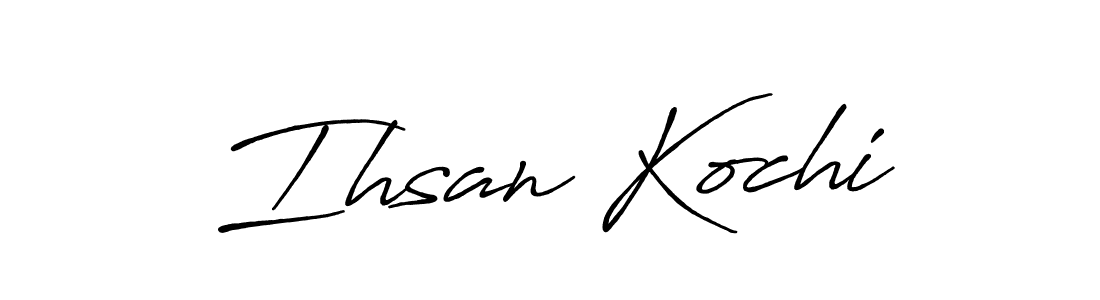 Create a beautiful signature design for name Ihsan Kochi. With this signature (Antro_Vectra_Bolder) fonts, you can make a handwritten signature for free. Ihsan Kochi signature style 7 images and pictures png