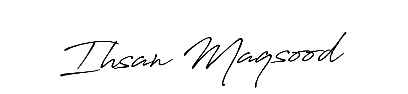 Antro_Vectra_Bolder is a professional signature style that is perfect for those who want to add a touch of class to their signature. It is also a great choice for those who want to make their signature more unique. Get Ihsan Maqsood name to fancy signature for free. Ihsan Maqsood signature style 7 images and pictures png