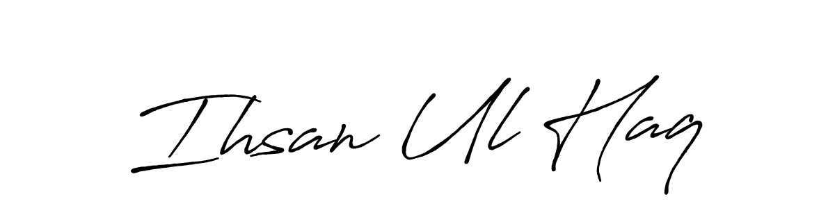 This is the best signature style for the Ihsan Ul Haq name. Also you like these signature font (Antro_Vectra_Bolder). Mix name signature. Ihsan Ul Haq signature style 7 images and pictures png