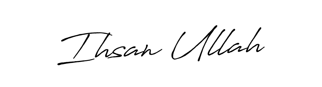 Use a signature maker to create a handwritten signature online. With this signature software, you can design (Antro_Vectra_Bolder) your own signature for name Ihsan Ullah. Ihsan Ullah signature style 7 images and pictures png