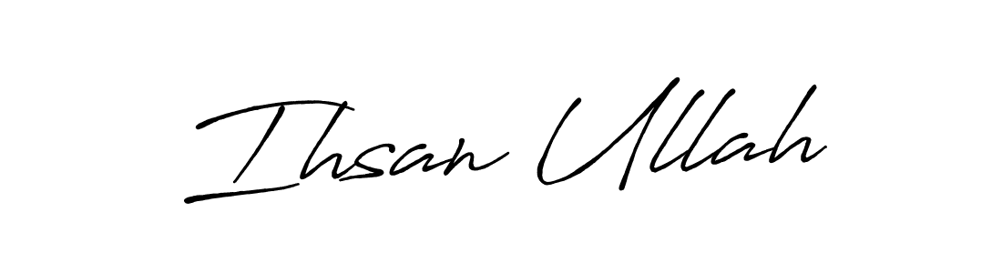 Use a signature maker to create a handwritten signature online. With this signature software, you can design (Antro_Vectra_Bolder) your own signature for name Ihsan Ullah. Ihsan Ullah signature style 7 images and pictures png