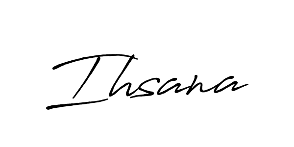 Use a signature maker to create a handwritten signature online. With this signature software, you can design (Antro_Vectra_Bolder) your own signature for name Ihsana. Ihsana signature style 7 images and pictures png