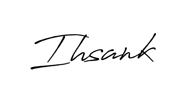 Also we have Ihsank name is the best signature style. Create professional handwritten signature collection using Antro_Vectra_Bolder autograph style. Ihsank signature style 7 images and pictures png
