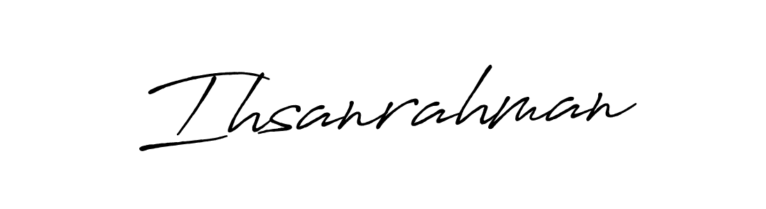 if you are searching for the best signature style for your name Ihsanrahman. so please give up your signature search. here we have designed multiple signature styles  using Antro_Vectra_Bolder. Ihsanrahman signature style 7 images and pictures png