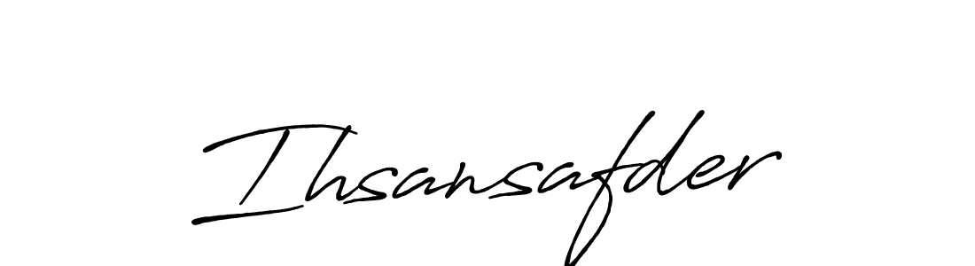 Make a beautiful signature design for name Ihsansafder. With this signature (Antro_Vectra_Bolder) style, you can create a handwritten signature for free. Ihsansafder signature style 7 images and pictures png