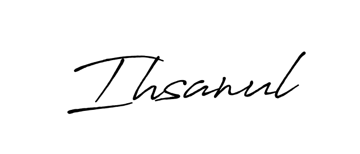 Also we have Ihsanul name is the best signature style. Create professional handwritten signature collection using Antro_Vectra_Bolder autograph style. Ihsanul signature style 7 images and pictures png
