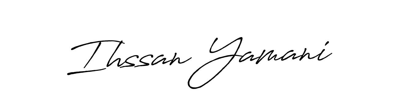 Also we have Ihssan Yamani name is the best signature style. Create professional handwritten signature collection using Antro_Vectra_Bolder autograph style. Ihssan Yamani signature style 7 images and pictures png