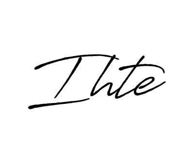 How to make Ihte signature? Antro_Vectra_Bolder is a professional autograph style. Create handwritten signature for Ihte name. Ihte signature style 7 images and pictures png