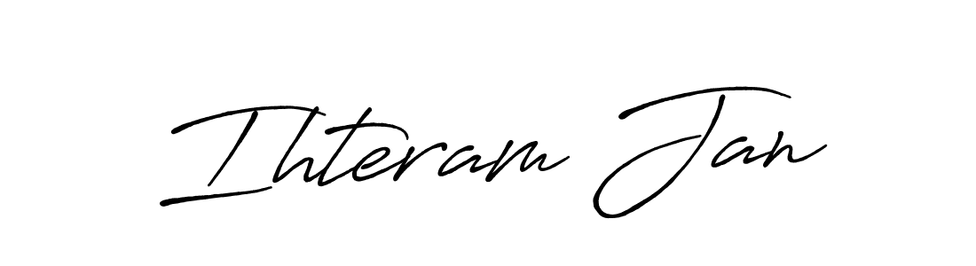 This is the best signature style for the Ihteram Jan name. Also you like these signature font (Antro_Vectra_Bolder). Mix name signature. Ihteram Jan signature style 7 images and pictures png