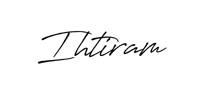 How to make Ihtiram name signature. Use Antro_Vectra_Bolder style for creating short signs online. This is the latest handwritten sign. Ihtiram signature style 7 images and pictures png
