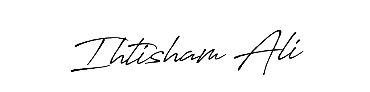 The best way (Antro_Vectra_Bolder) to make a short signature is to pick only two or three words in your name. The name Ihtisham Ali include a total of six letters. For converting this name. Ihtisham Ali signature style 7 images and pictures png