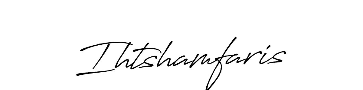 It looks lik you need a new signature style for name Ihtshamfaris. Design unique handwritten (Antro_Vectra_Bolder) signature with our free signature maker in just a few clicks. Ihtshamfaris signature style 7 images and pictures png