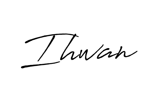 Also we have Ihwan name is the best signature style. Create professional handwritten signature collection using Antro_Vectra_Bolder autograph style. Ihwan signature style 7 images and pictures png