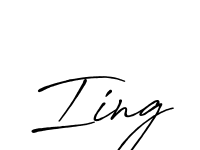 Create a beautiful signature design for name Iing. With this signature (Antro_Vectra_Bolder) fonts, you can make a handwritten signature for free. Iing signature style 7 images and pictures png