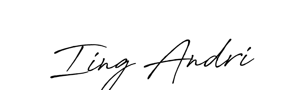 Create a beautiful signature design for name Iing Andri. With this signature (Antro_Vectra_Bolder) fonts, you can make a handwritten signature for free. Iing Andri signature style 7 images and pictures png