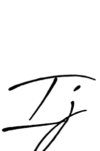 You should practise on your own different ways (Antro_Vectra_Bolder) to write your name (Ij) in signature. don't let someone else do it for you. Ij signature style 7 images and pictures png